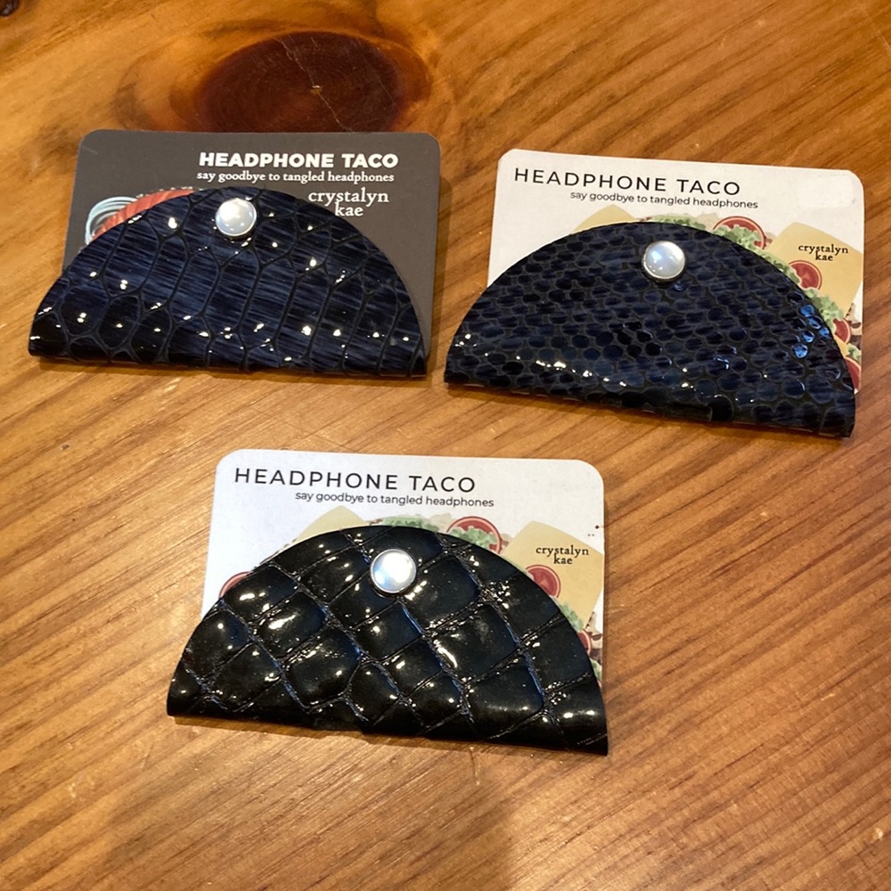 New! CRYSTALYN KAE Animal Print Headphone Tacos Cord Detanglers!
